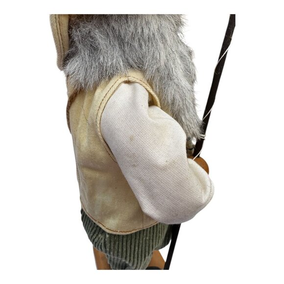 Vtg Fisherman Angler Nutcracker Hat,Vest,Corduroy Pants,Fishing Rod,Fish,Basket - Picture 6 of 13